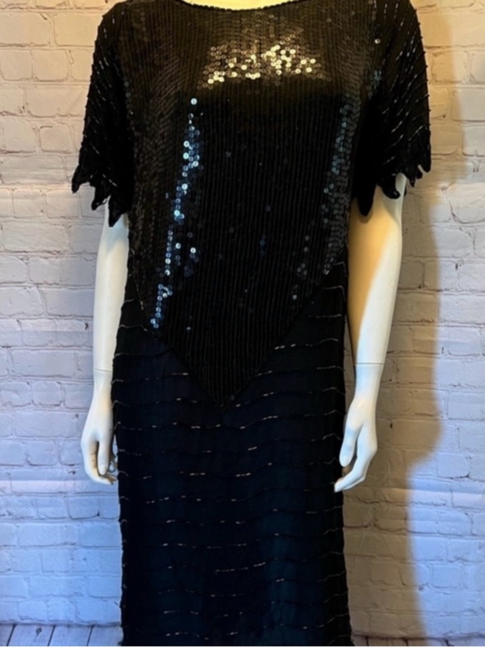 ❤️ VINTAGE Sequins Black DRESS